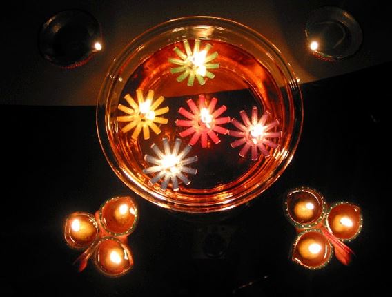 Diwali candles