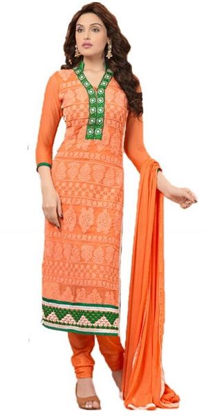 Vandv Designer Orange Salwar Kameez Buy Online