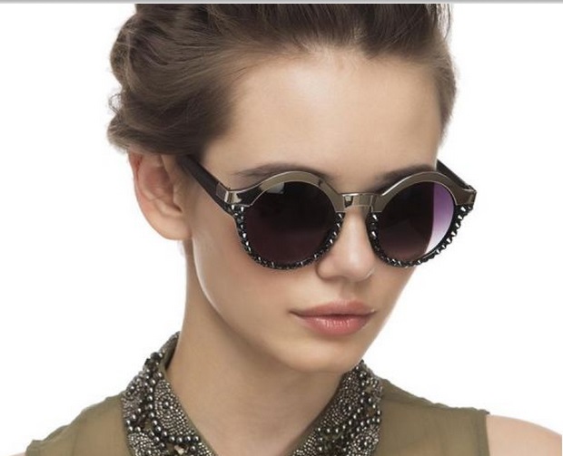 Jimmy choo montie 64mm round hot sale aviator sunglasses