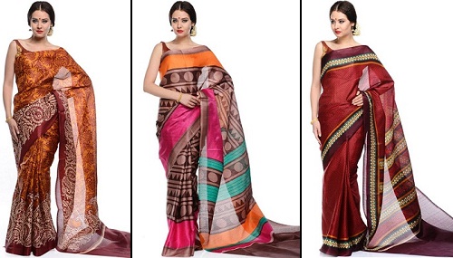 Multi Colour Ceremonial Bhagalpuri Silk Designer Traditional Saree buy  online -