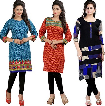 Crepe kurtis