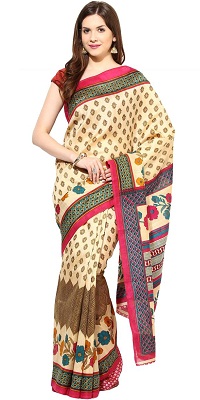 Fostelo Beige Saree