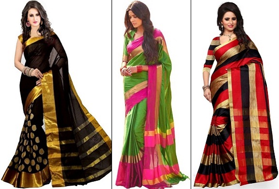 Cotton silk sarees