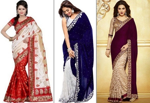 Saree For Women Party Wear Half Sarees Offer Designer Below 500 Rupees  Latest Design Under 300 Combo Art Silk … | Party wear sarees, Saree designs,  Georgette sarees