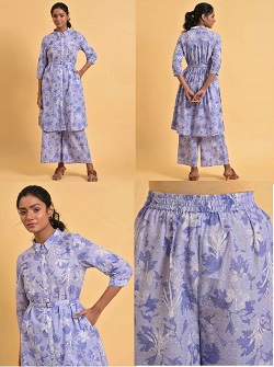 Lilac printed kurta set