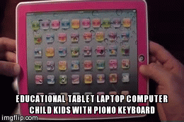 Educational Tablet with Piano Keyboard
