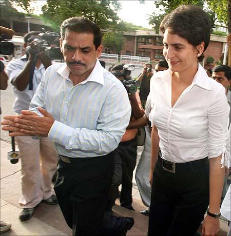 Robert Vadra with Priyanka Gandhi