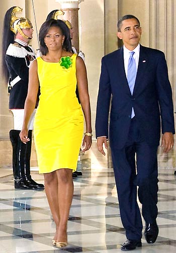 First Lady Michelle and US President Barack Obama