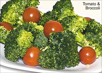 Tomato and broccoli