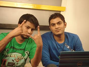 From left: MTV VJ Hose and Ankit Fadia