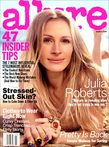 Julia Roberts on the cover of Allure magazine