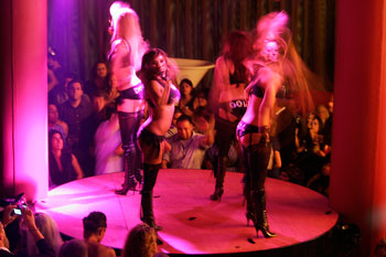 Members of the Pussycat Dolls perform in inside Caesars Palace Hotel-Casino in Las Vegas.