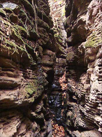 The Kutumsar Caves are located in the Kanger Valley National Park