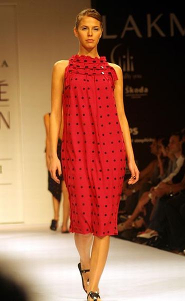 Khadi dress by designer Anuj Sharma, showcased at the LFW last September