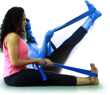 Here are five poses that may done using a yoga band