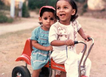 Amit with his sister Anu
