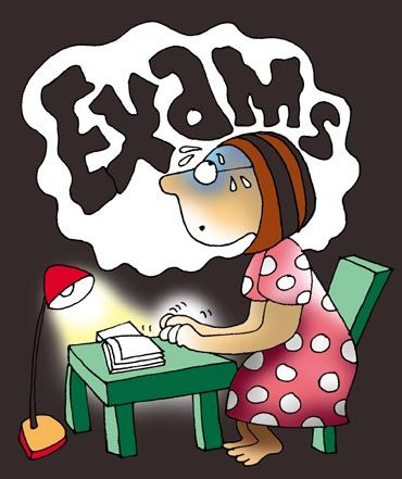 Exam stress illustration