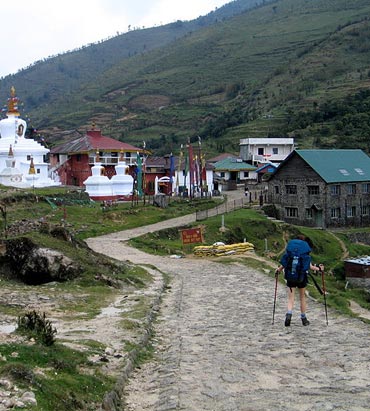 Meghma village, a small hamlet inside the Singalila National Park, Darjeeling.