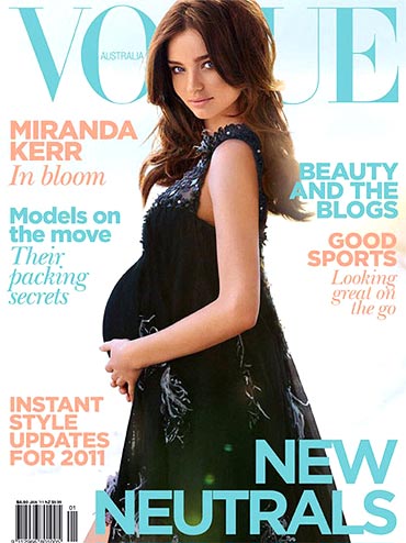 Miranda Kerr on the cover of Vogue Australia