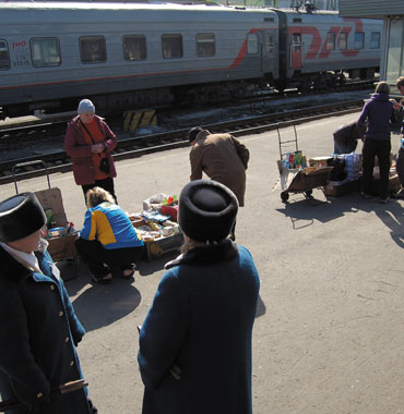 Taking the Trans-Siberian Railway from China to Ukraine.