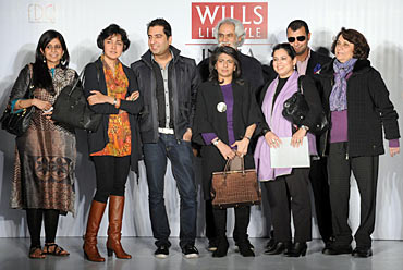 From left to right: Niki Mahajan, Payal Jain, Rahul Khanna, Anjana Bhargav, Sunil Sethi, Aparna Bahl, Asha Kochhar and Ashish Soni