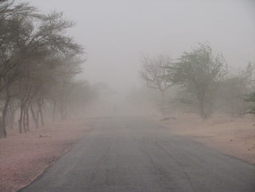 Sand storm in Rajasthan