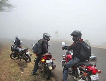 Riding into the fog
