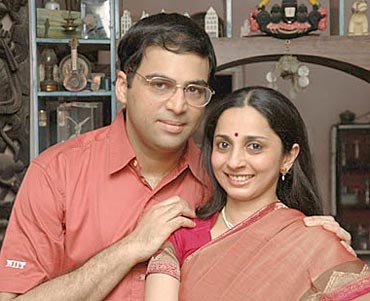 Aruna and Vishwanathan Anand