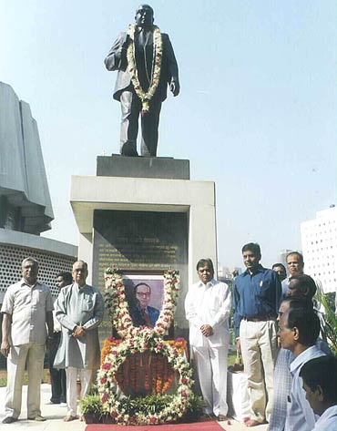 Dr B R Ambedkar's statue in the Maharashtra assembly
