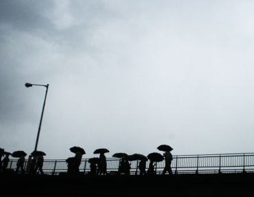 Unusual monsoon pics: Rainy shadows on the bridge
