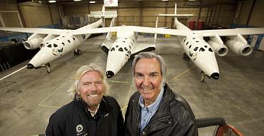 Richard Branson and Burt Rutan with the WhiteKnightTwo