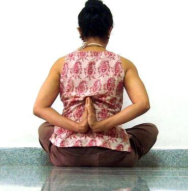 Pranamasana (Prayer pose, simple variation)