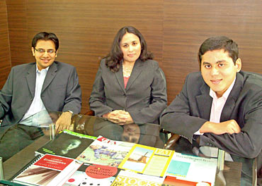 From Left: Anant Jatia, Radhika Gupta and Nalin Moniz