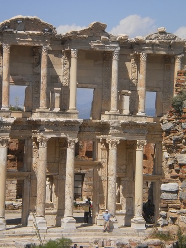 Remains of the library in the ancient city of Ephesus