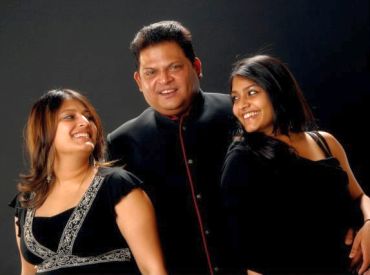 Lavina and Khushboo Chaturvedi with their dad