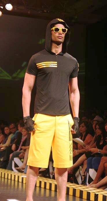 Shantanu and Nikhil's sports line in collaboration with Adidas is showcased at the LFW