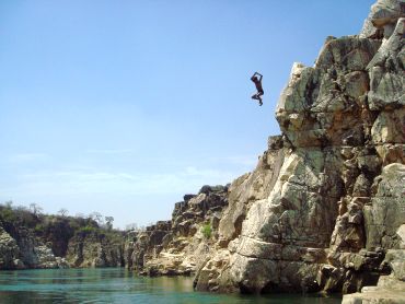 Summer pics: Diving off a cliff to beat the heat!