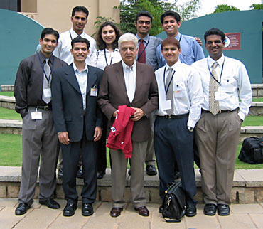 ATI students with Wipro chairman Azim Premji