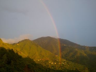Unusual summer pics: Rainbow down the valley!