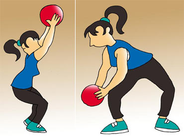 Using the medicine ball to shape up