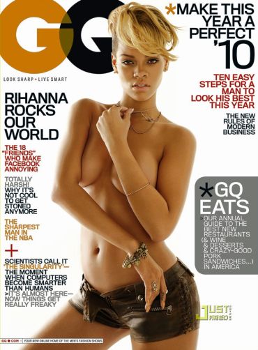 Rihanna on the cover of GQ magazine