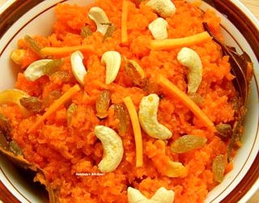 Carrot Halwa, Sheera and Rice Pudding
