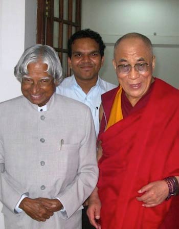 Srijan with APJ Abdul Kalam and His Holiness The Dalai Lama