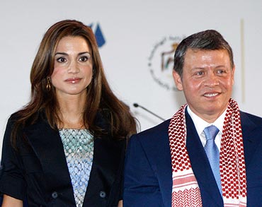 Queen Rania and King Abdullah II of Jordan