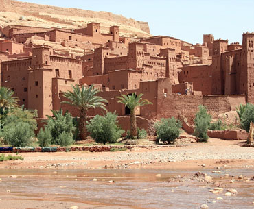Ait-Ben-Haddou, a fortified village or ksar is a world heritage site.