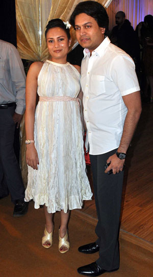 Amit Deshmukh and wife Aditi at HDIL Couture Week