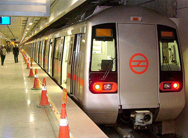 The Delhi Metro Rail, a much-needed respite from traffic snarls.