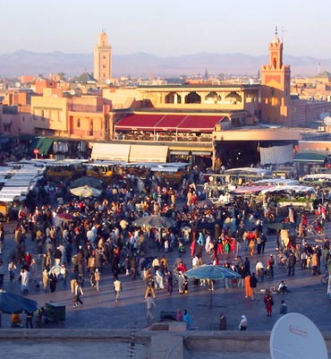 The city's main public square Djemma el Fna, Marrakesh