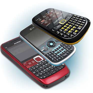 A collage of QWERTY phones available in India