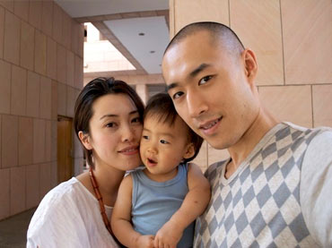 Keisuke Matsumoto with his family.